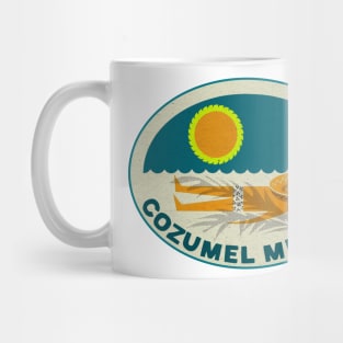 Cozumel Mexico Vintage Style Travel Beach Ocean Vacation Mug